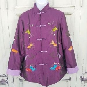 Bogari Italy Sm Purple Embroidered Orienta…